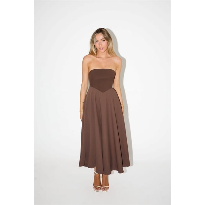 Om The Ultimate Muse Strapless Midi Dress