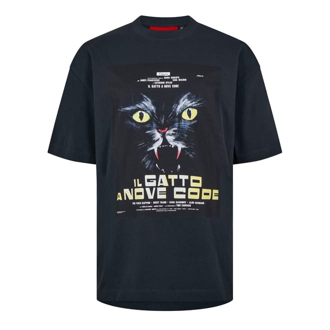 Cat Graphic Regular Fit Crew Neck T-Shirt