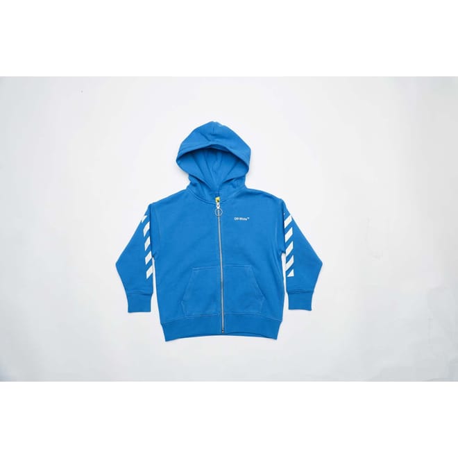 Juniors Helvetica Diagonal Zip Hoodie