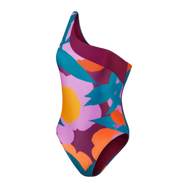 Printed Asymmetic 1 Piece Swimsuit