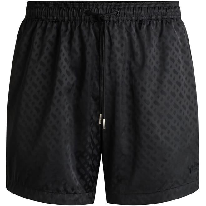 Regular Fit Geometric Patterned Swim Short