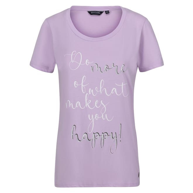 Scoop Neck Lettering Regular Fit T-Shirt