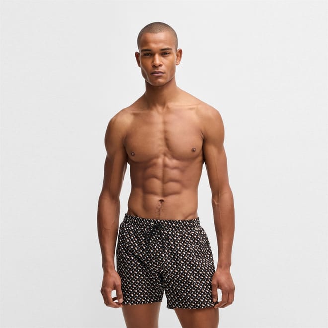 Geometric Patterned Swim Short