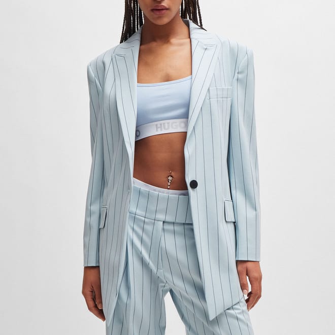 Amiya Oversize-Fit Pinstripe Blazer