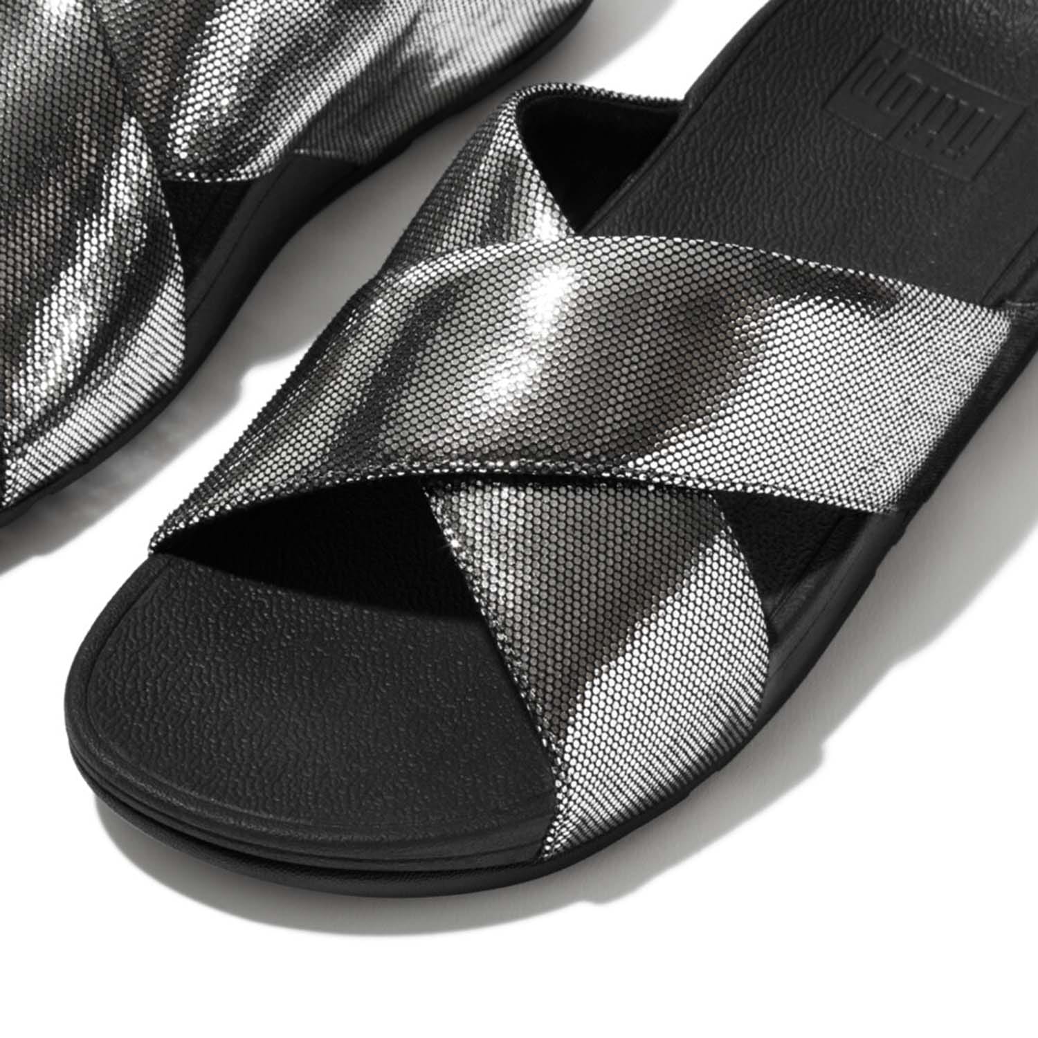 Fitflop Lulu Lustra Cross Sliders サンダル Black Fit Flop Lulu Lustra Cross Sliders - Get The Label