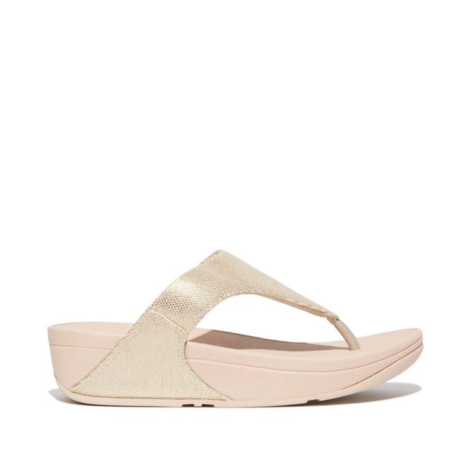 Lulu Coated Canvas Toe-Post Sandals