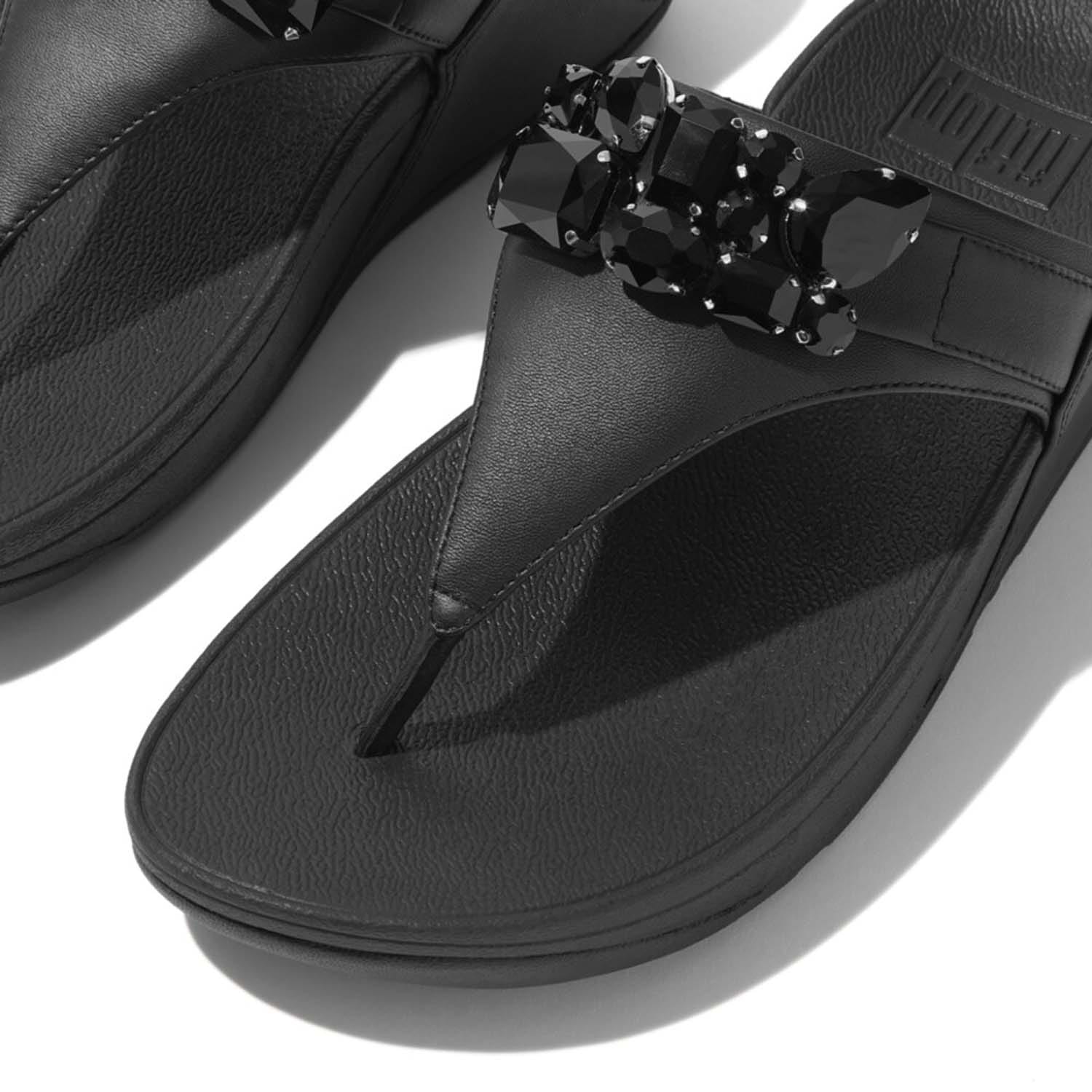 FitFlop Lulu Bejewelled Trim Toe Post サンダル Amazon.com: FitFlop EJ8323-055 LULU Crystal Embellished Toe