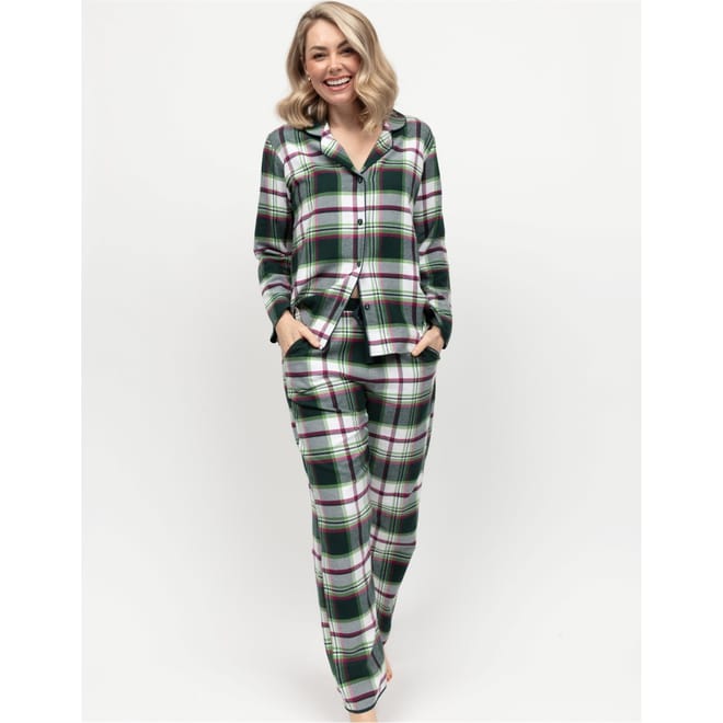 Womens Forrest Brushed Check Pyjama Set
