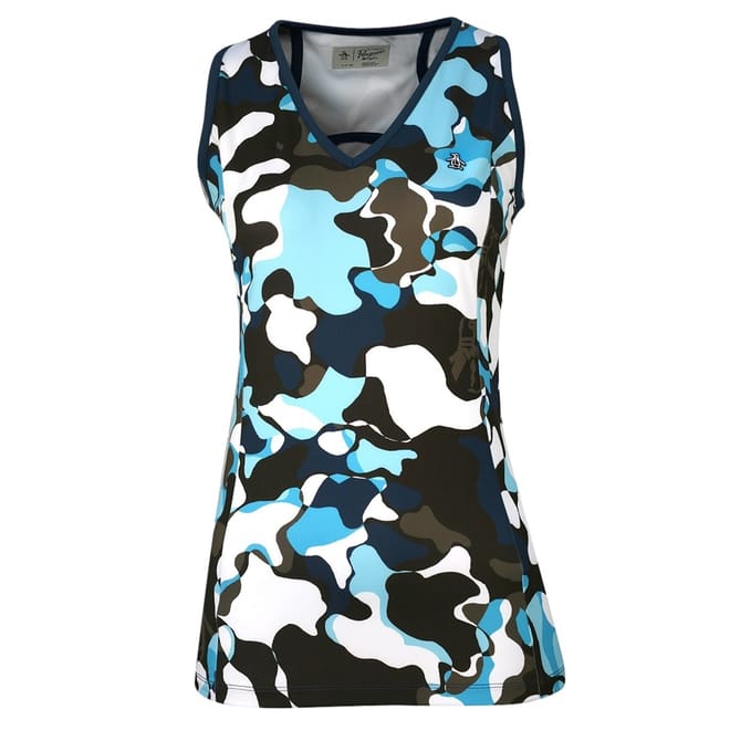 Abstract Print V-Neck Slim Fit Tank