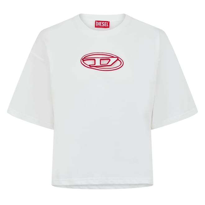 Buxt Oversize Fit Lettering Cropped T-Shirt