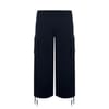 Elastic Cuff Straight Leg Cargo Joggers with Tie Hem