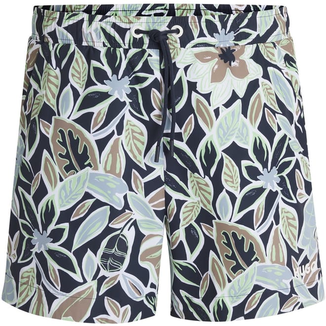 Regular Fit Floral Patterned Swim Short
