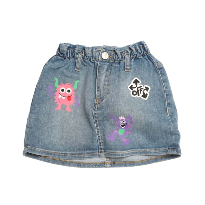 Juniors Monster Denim Skirt