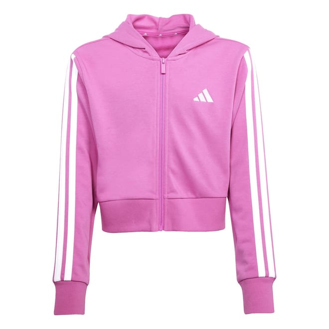 3 Stripe Essentials Full Zip Hoodie Juniors