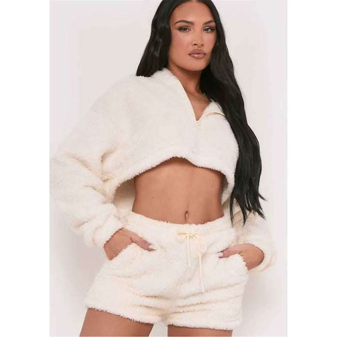 Teddy Drawstring Shorts