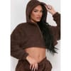 Teddy Borg Cropped Zip Up Hoodie