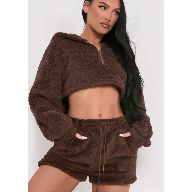 Teddy Drawstring Shorts