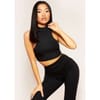 Bandage Rib Extreme Racer Crop Top