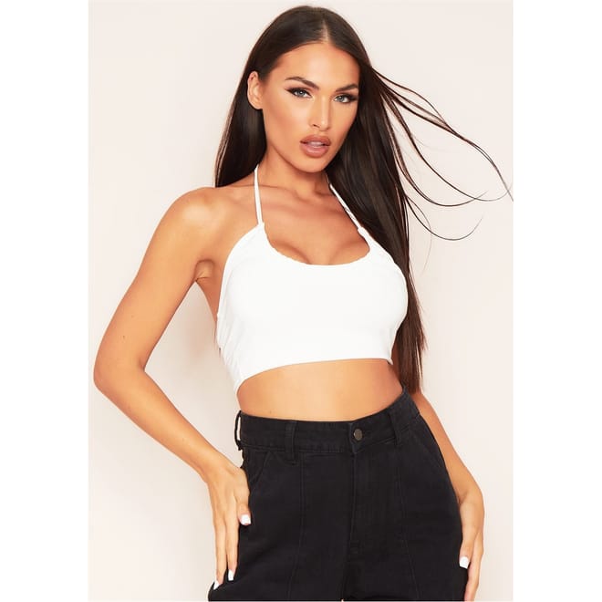 Slinky Halterneck Crop Top