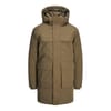 Wave Patterned Hooded Parka Jacket
