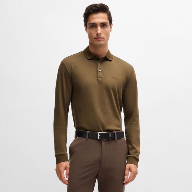 Pado 30 Embroidered Logo LS Polo Shirt