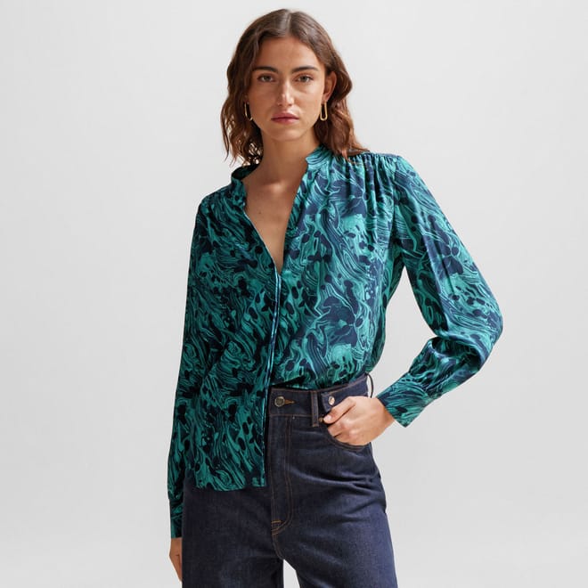 Banora18 Regular-Fit Silk Blouse
