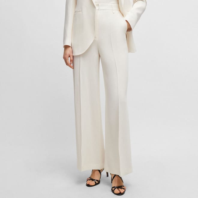 Tikela High-Waisted Relaxed-Fit Trousers