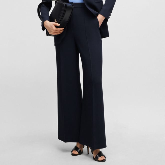 Tikela High-Waisted Relaxed-Fit Trousers
