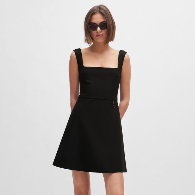 Kasanka Metallic Logo Mini Dress