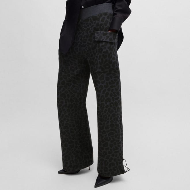 Naomi X Boss Animal-Print Tracksuit Bottoms