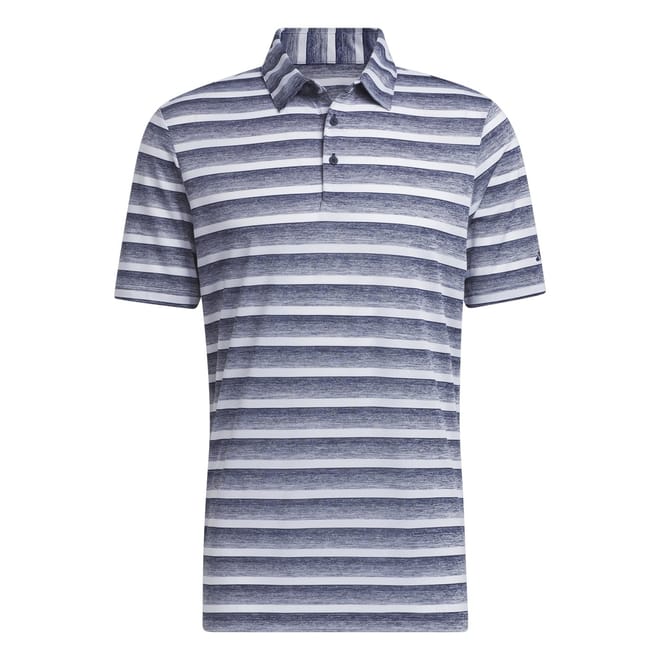 Mens Two Color Striped Golf Polo Shirt