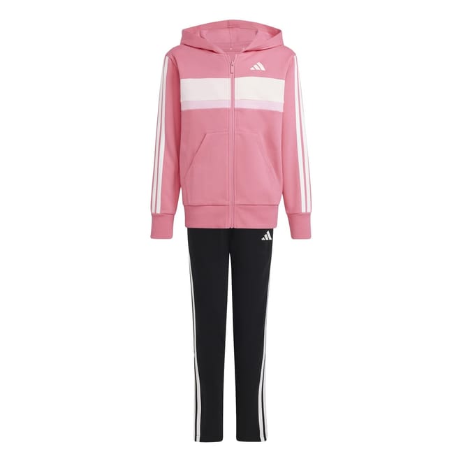 3 Stripe Hooded Tracksuit Set Juniors