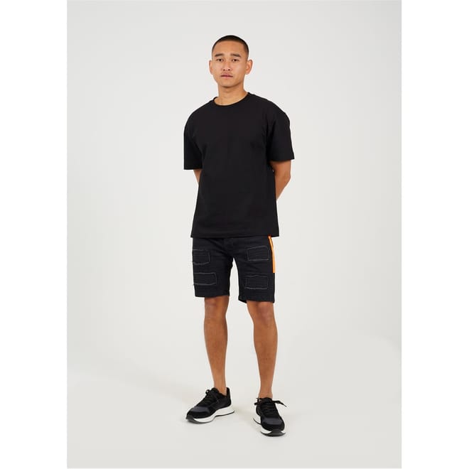 Short With Biker Patch Detail