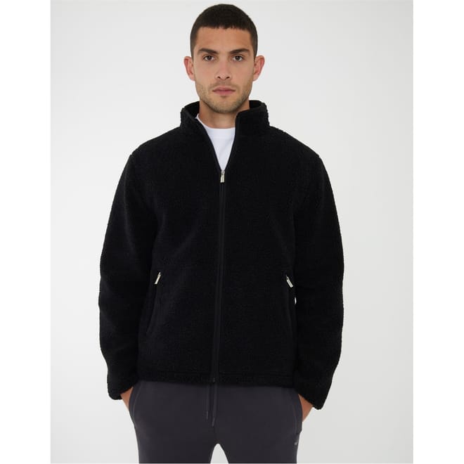 Fleece High Neck Relaxed Fit Jacket