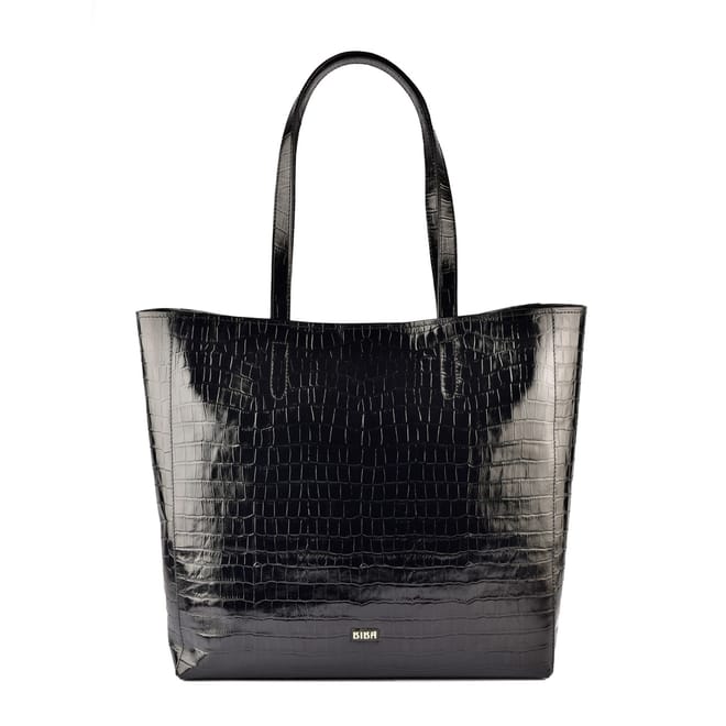 Crocodile Patterned Embossed Tote
