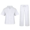 Collared Neck Short Sleeve Shirt Set