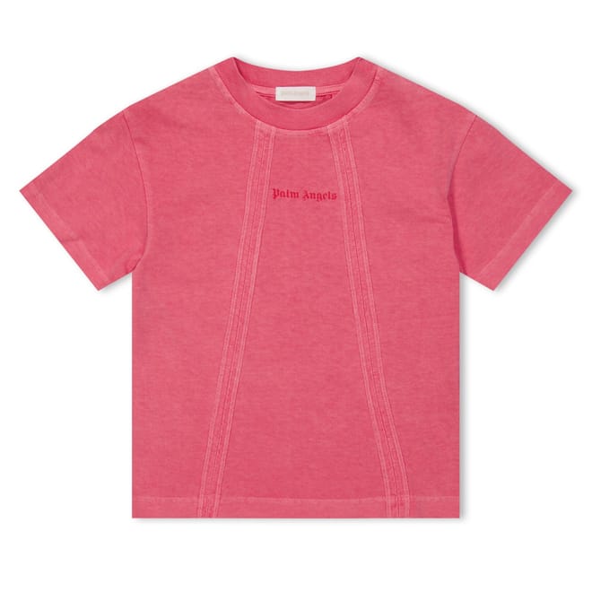 Faded Logo Lettering Crew Neck T-Shirt