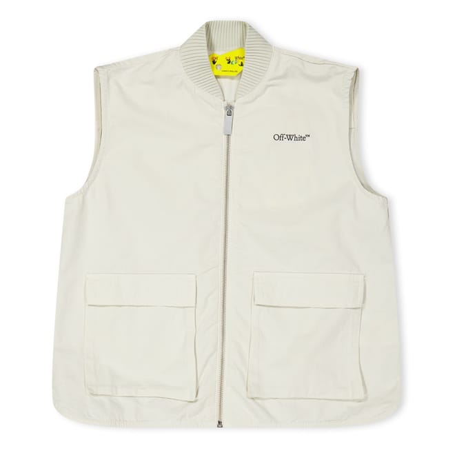 Logo Print Relaxed Fit Vest