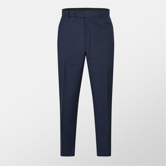 Plaid Straight Leg Trousers
