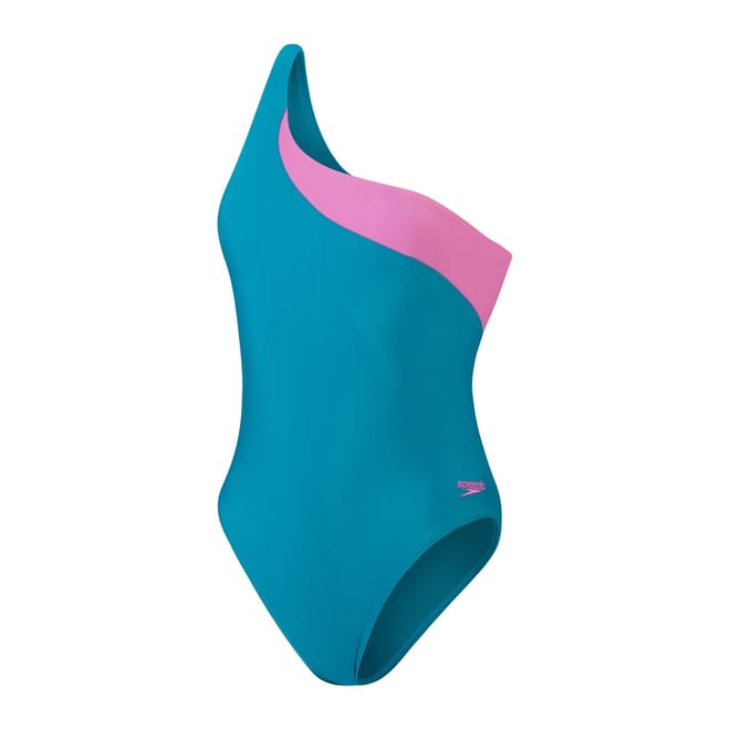 Asymmetrical Color Block Swimsuit