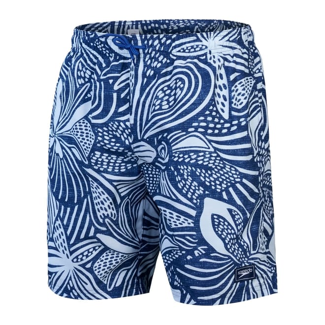 Floral Patterned Swim Short with Pocket