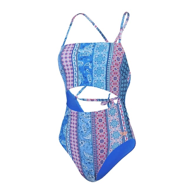Paisley Patterned Tie Back Swimsuit
