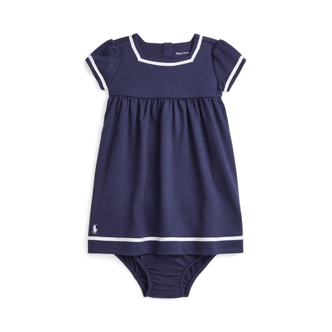 Striped Stretch Ponte Dress  And  Bloomer Infants
