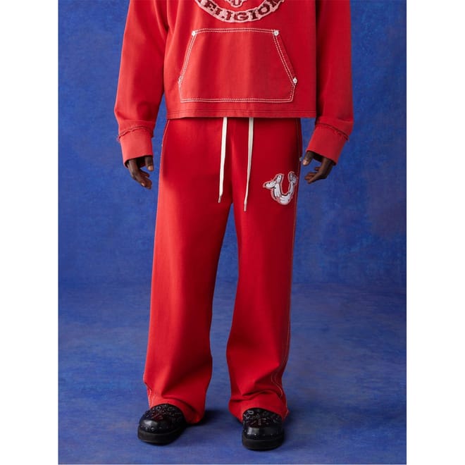 Wide Leg Open Hem Sweatpants