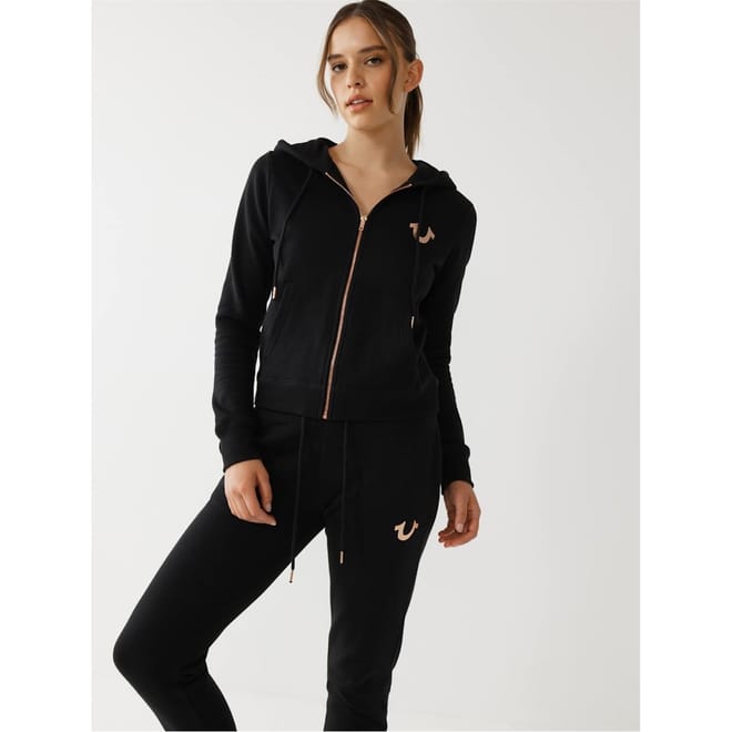 Foil Logo Print Hooded Sweatshirt