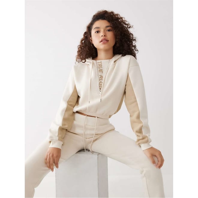 Cropped Hooded Relaxed Fit Sweatshirt
