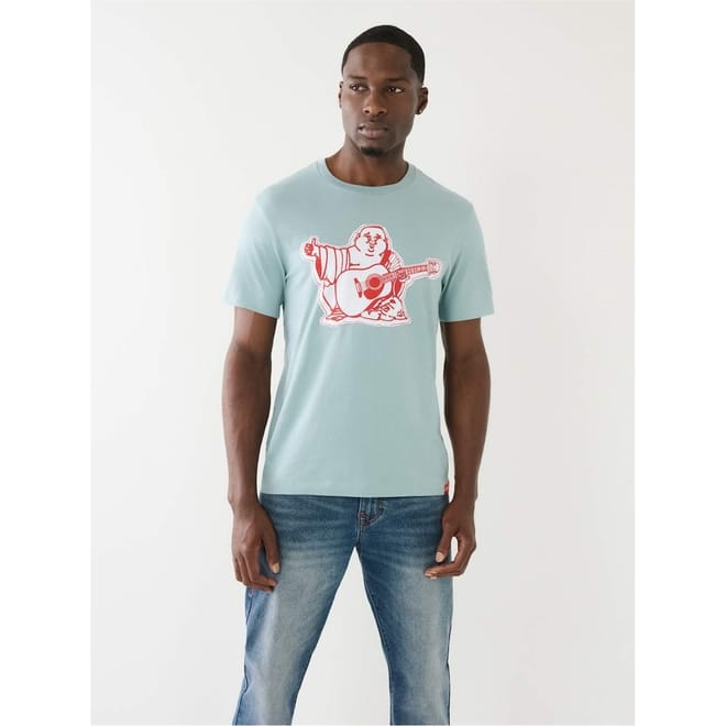 Buddha Print Crew Neck Regular Fit T-Shirt
