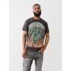 Floral Buddha Print Crew Neck T-Shirt