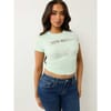 Cropped Crew Neck Regular Fit T-Shirt