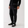Velour Ribbed Cuff Straight Leg Joggers